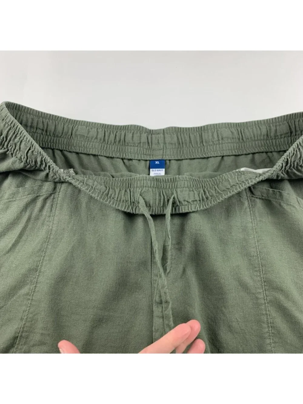 Old Navy Arugula Linen Blend Pull On Shorts XL - Picture 2 of 5